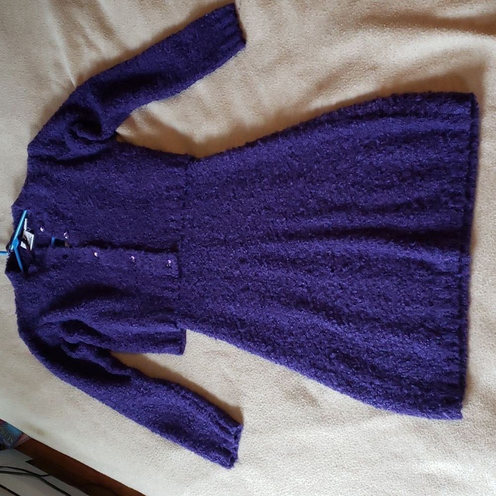 Sleeveless Dress With Matching Top, Purple,Size Small